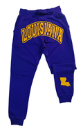 Purple and Gold LOUISIANA Joggers