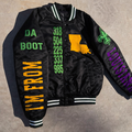 Mardi Gras IM FROM LOUISIANA Custom Bomber Jacket