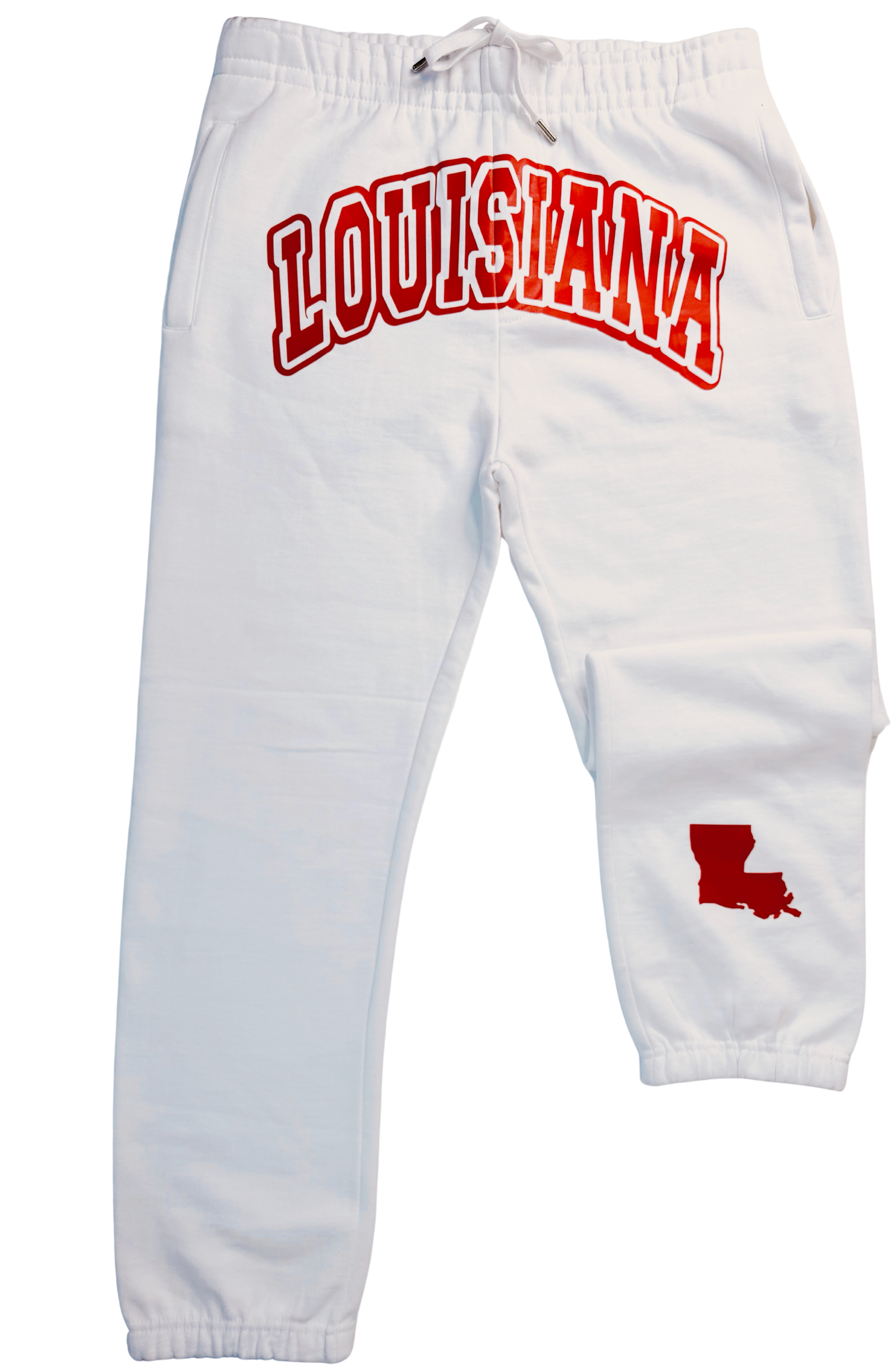 White WIDE LEGGED StateHoodie Joggers