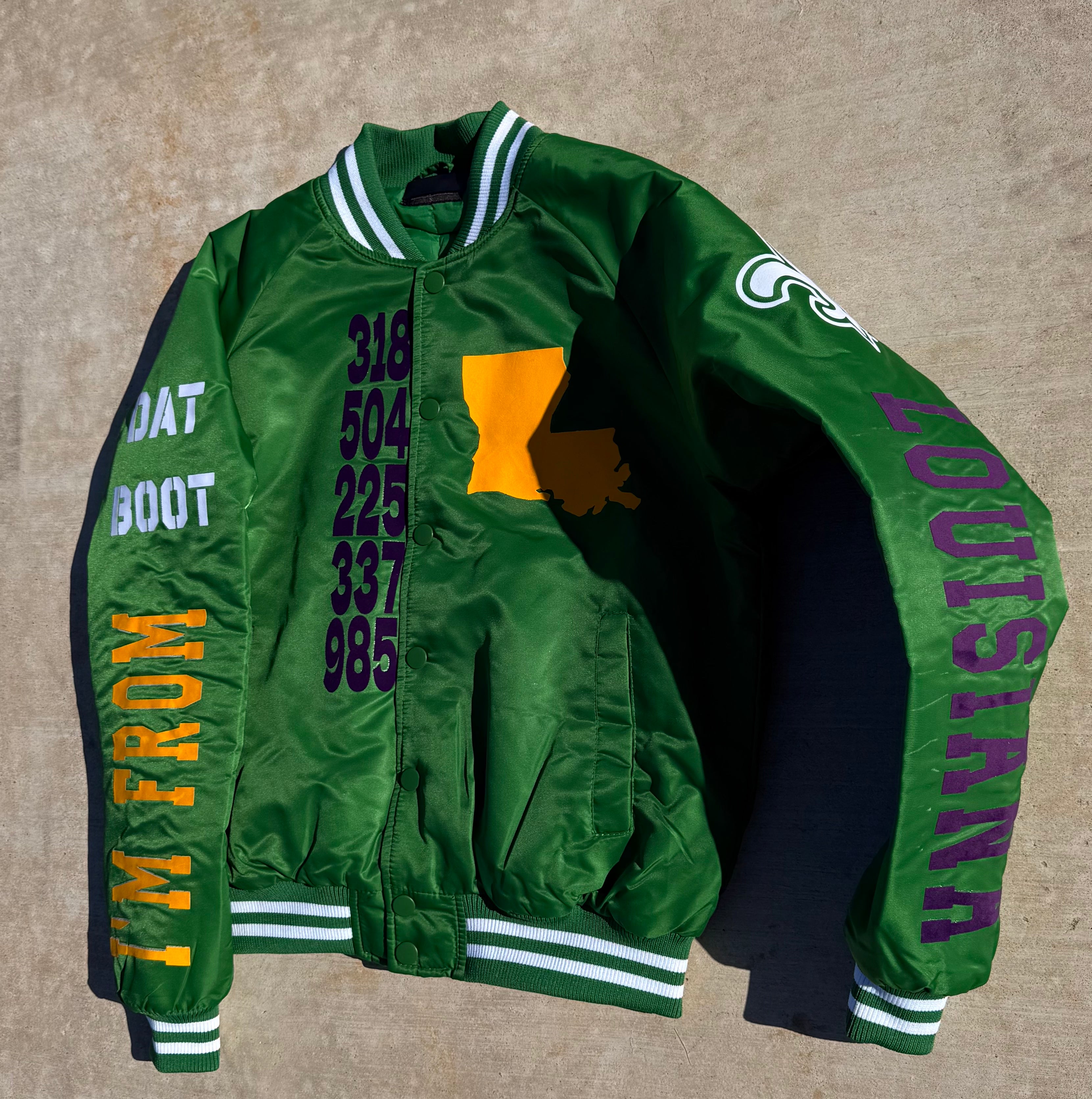 Mardi Gras IM FROM LOUISIANA Custom Bomber Jacket