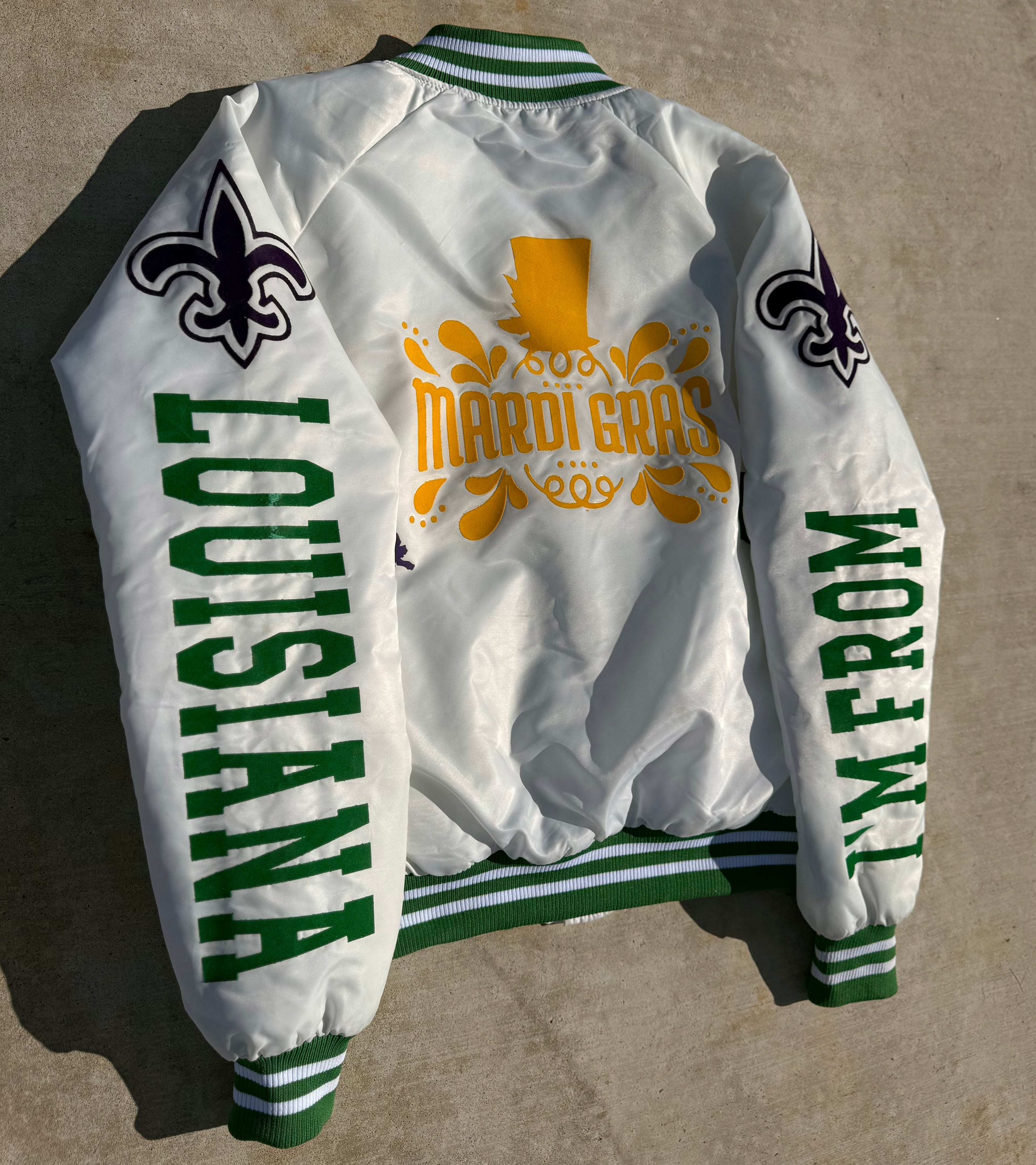 Mardi Gras IM FROM LOUISIANA Custom Bomber Jacket