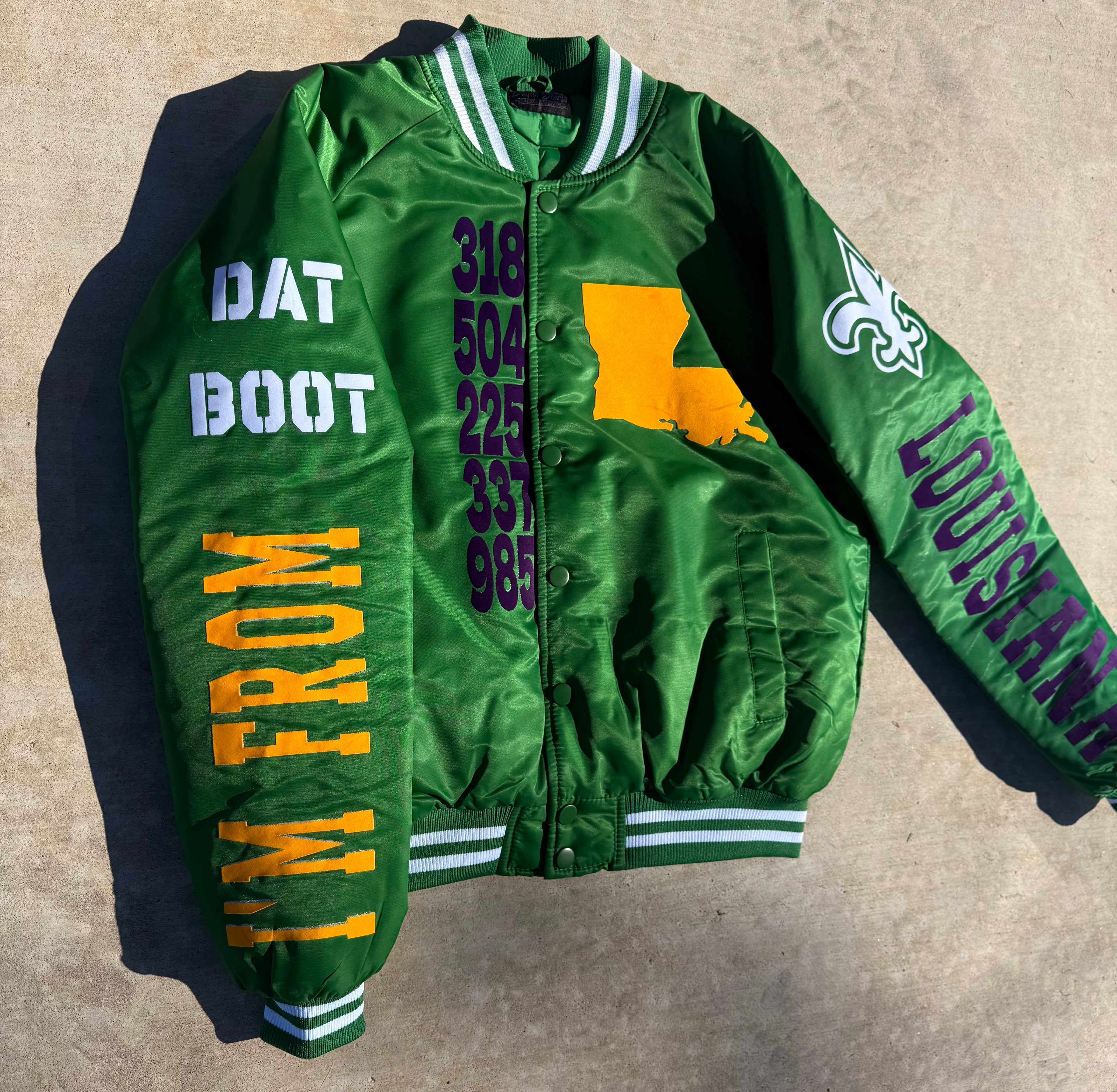 Mardi Gras IM FROM LOUISIANA Custom Bomber Jacket