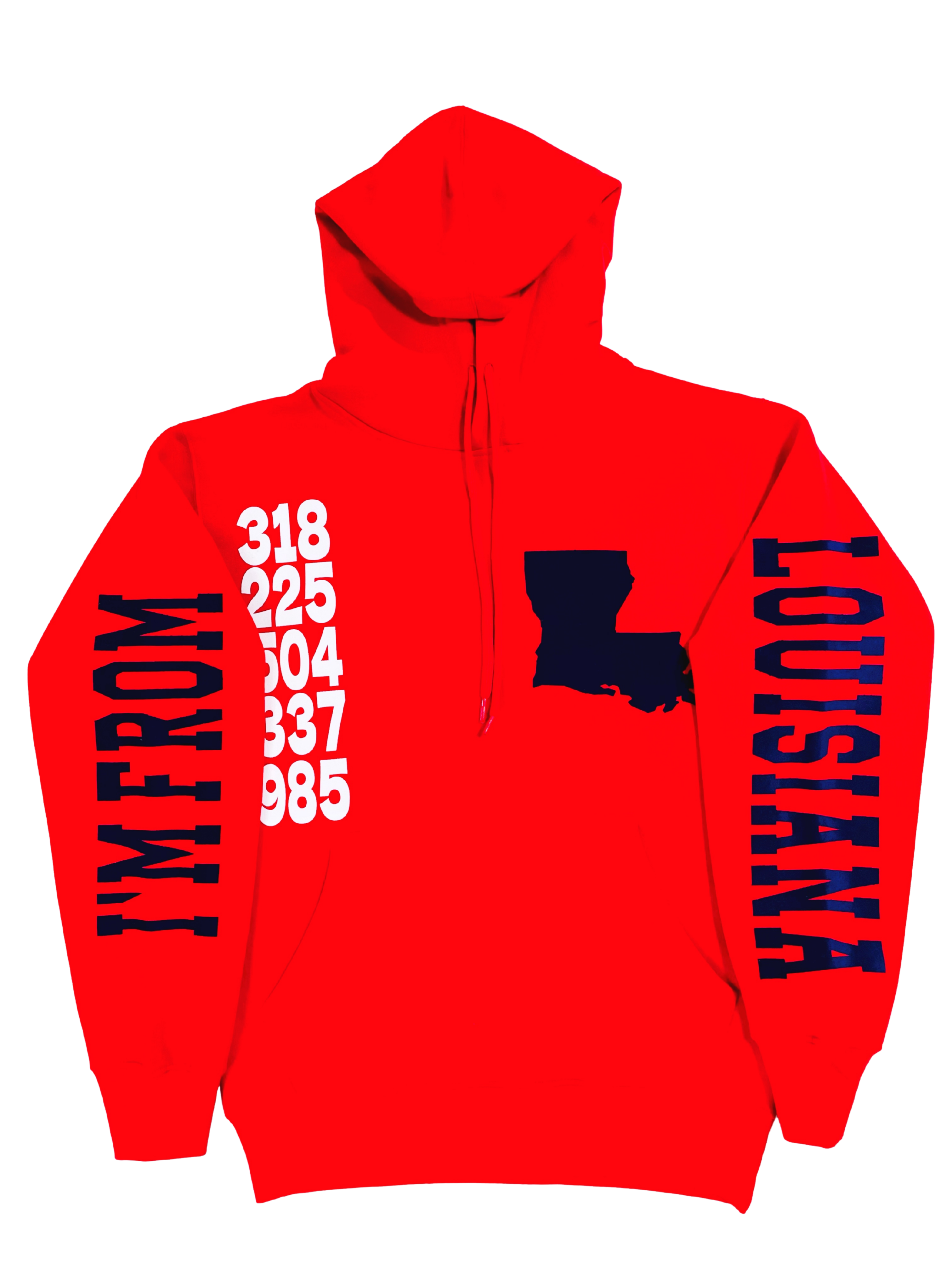 Red and Blue "IM FROM LOUISIANA" Custom Hoodie