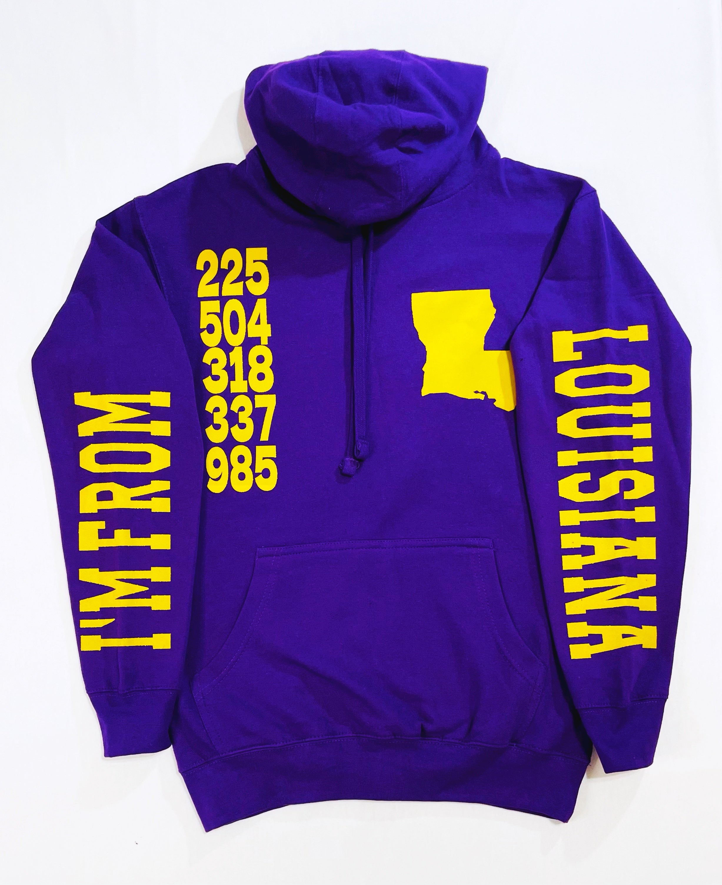 Purple and Gold "IM FROM LOUISIANA" Custom Hoodie