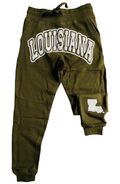 Olive Green StateHoodie LOUISIANA Joggers
