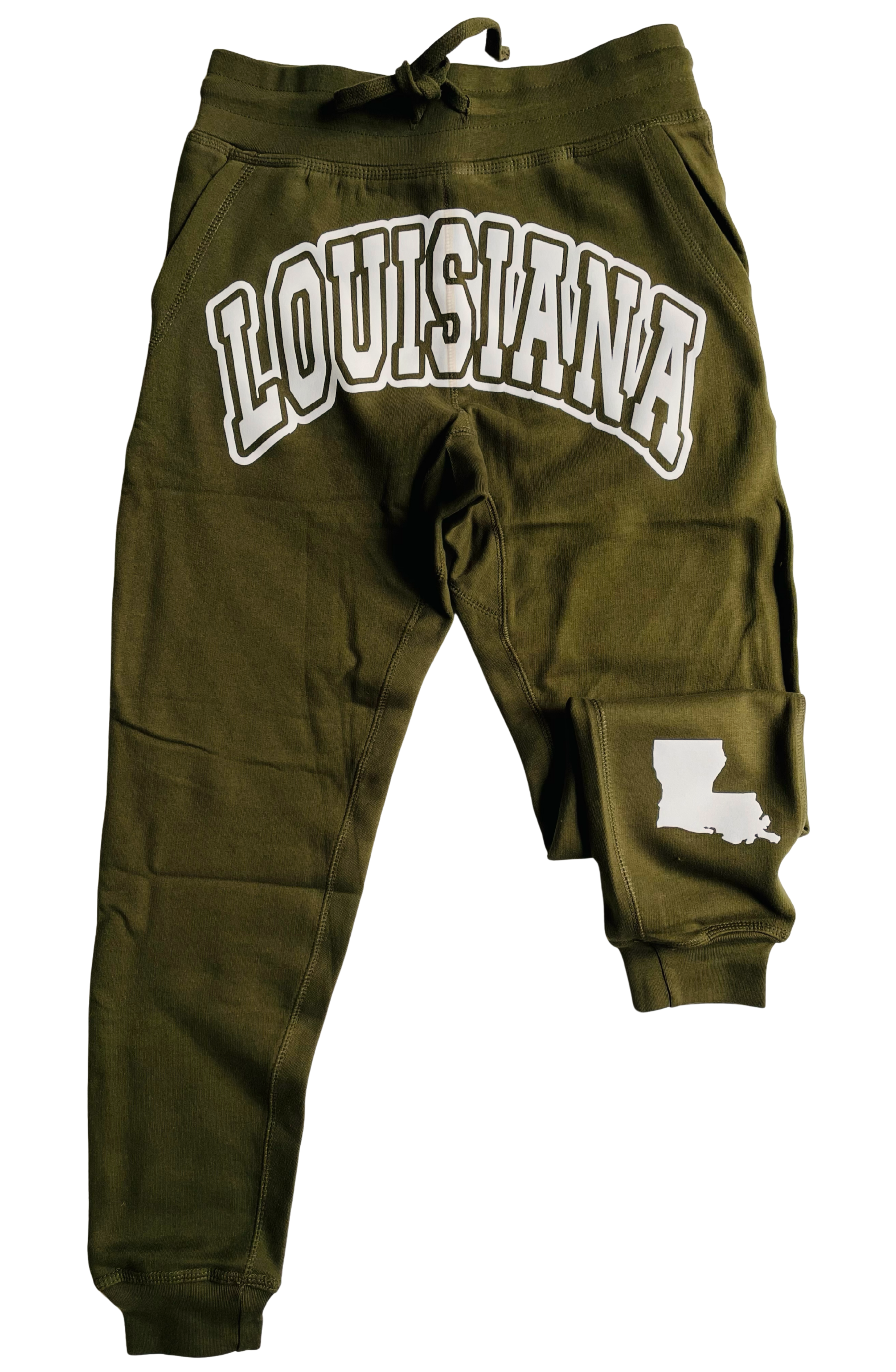 Olive Green StateHoodie LOUISIANA Joggers
